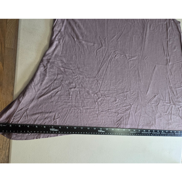 Paper + Tee Sleeveless Blouse Women's 2X Purple Lace V Neck Trim Ruffles Buttons - Picture 10 of 16